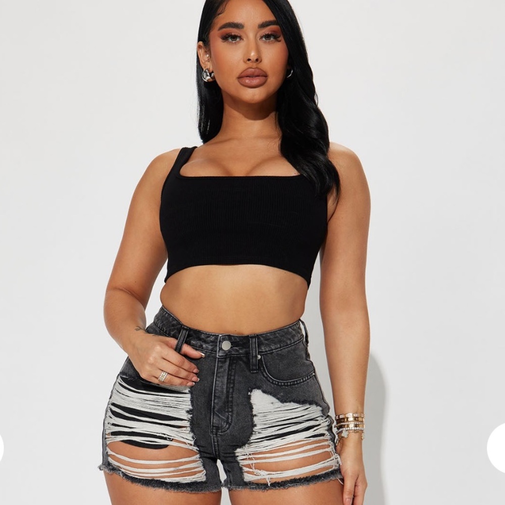 Fashion Nova Do Your Thing Ripped Denim Shorts